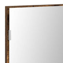 Spejl med LED -strimmellys Brun 80 x 37 cm Glas og Ingeniørtræ