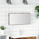 Spejl med LED -strimmellys Brun 80 x 37 cm Glas og Ingeniørtræ