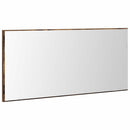 Spejl med LED -strimmellys Brun 80 x 37 cm Glas og Ingeniørtræ