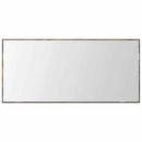 Spejl med LED -strimmellys Brun 80 x 37 cm Glas og Ingeniørtræ