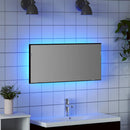 Spejl Vægmonteret Sort eg 80 x 37 cm Glas og Ingeniørtræ