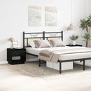 Natbord 2 pcs Sort eg 45 x 34 x 44 cm Konstrueret træ