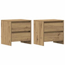 Natskab 2 pcs Artisan Egetræ 45 x 34 x 44,5 cm Konstrueret træ