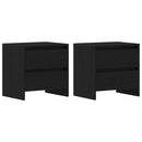 Natskab 2 pcs Sort eg 45 x 34 x 44,5 cm Konstrueret træ