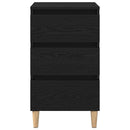 Natskab med skuffe Sort eg 40 x 35 x 70 cm Konstrueret træ