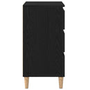 Natskab med skuffe Sort eg 40 x 35 x 70 cm Konstrueret træ
