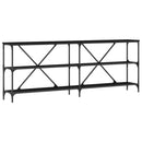 Konsolbord Sort eg 200 x 30 x 75 cm Konstrueret træ