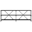 Konsolbord Sort eg 200 x 30 x 75 cm Konstrueret træ