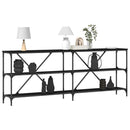 Konsolbord Sort eg 200 x 30 x 75 cm Konstrueret træ