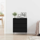 Sideboard med skuffe Sort eg 60 x 35 x 70 cm Konstrueret træ