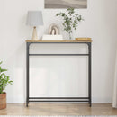 Konsolbord Artisan Egetræ 75 x 19,5 x 75 cm Konstrueret træ