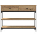 Konsolbord Artisan Egetræ 100 x 25 x 75 cm Konstrueret træ