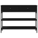 Konsolbord Sort eg 100 x 25 x 75 cm Konstrueret træ