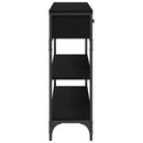 Konsolbord Sort eg 100 x 25 x 75 cm Konstrueret træ