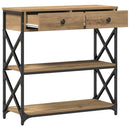Konsol Bord artisan eg 75 x 28 x 75 cm Laminat træ og metal