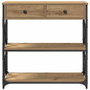 Konsol Bord artisan eg 75 x 28 x 75 cm Laminat træ og metal