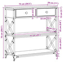 Konsol Bord artisan eg 75 x 28 x 75 cm Laminat træ og metal