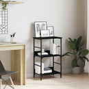 Bogreol Sort eg 50 x 33 x 82 cm Konstrueret træ