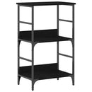 Bogreol Sort eg 50 x 33 x 82 cm Konstrueret træ