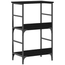 Bogreol Sort eg 50 x 33 x 82 cm Konstrueret træ