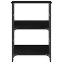 Bogreol Sort eg 50 x 33 x 82 cm Konstrueret træ