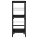 Bogreol Sort eg 50 x 33 x 82 cm Konstrueret træ
