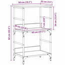 Bogreol Sort eg 50 x 33 x 82 cm Konstrueret træ
