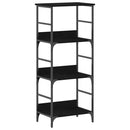 Bogreol Sort eg 50 x 33 x 117,5 cm Konstrueret træ