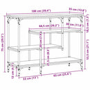 Konsolbord artisan eg 100 x 35 x 75 cm Laminat træ og metal
