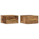Natskab 2 pcs Gammelt træ 35 x 35 x 20 cm Konstrueret træ