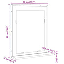 Badeværelsesspejl Sort 50 x 12 x 60 cm Glas og Ingeniørtræ