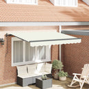 Utrækkelig Markise Creme 250 x 200 cm Stof