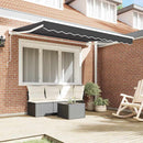 Markiseramme Antracit 250 x 200 cm Polyester med PU belægning