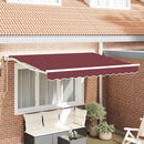 Markiseramme Bordeaux 250 x 200 cm Polyester med PU belægning