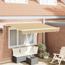 Utrækkelig Markise Gul og Grå 250 x 200 cm Stof