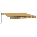 Utrækkelig Markise Gul og Grå 250 x 200 cm Stof