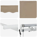 Utrækkelig Markise Beige 250 x 200 cm Stof