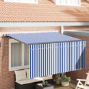 Utrækkelig Markise Blå og Hvid 300 x 200 cm