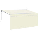 Utrækkelig Markise Creme 300 x 200 cm Polyester og Aluminium