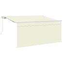 Utrækkelig Markise Creme 300 x 200 cm Polyester og Aluminium