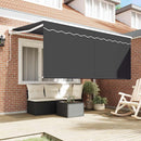 Utrækkelig Markise Stribet Antracit 300 x 200 cm Stof