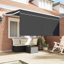 Utrækkelig Markise Antracit 300 x 200 cm Polyester og Aluminium
