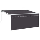 Utrækkelig Markise Antracit 300 x 200 cm Polyester og Aluminium