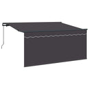 Utrækkelig Markise Stribet Antracit 300 x 200 cm Stof