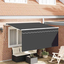 Utrækkelig Markise Antracit 300 x 200 cm Polyester og Aluminium