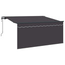 Utrækkelig Markise Stribet Antracit 300 x 200 cm Stof