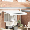 Utrækkelig Markise Hvid 300 x 200 cm Stof