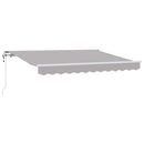 Utrækkelig Markise Lysegrå 300 x 200 cm Stof