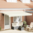 Markiseramme Creme 350 x 200 cm Polyester med PU belægning