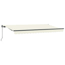 Utrækkelig Markise Creme 350 x 200 cm Stof